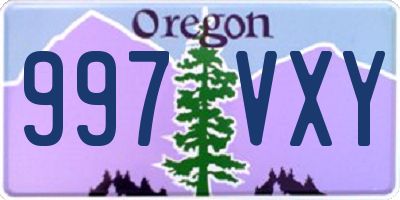 OR license plate 997VXY