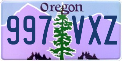 OR license plate 997VXZ