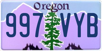 OR license plate 997VYB