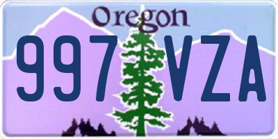 OR license plate 997VZA