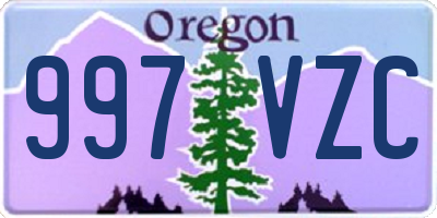 OR license plate 997VZC