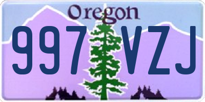 OR license plate 997VZJ