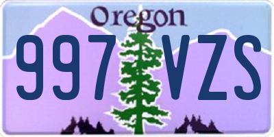 OR license plate 997VZS