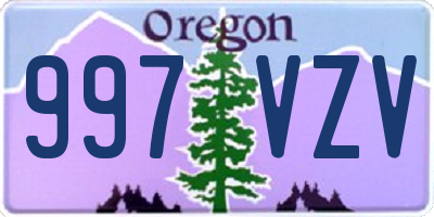 OR license plate 997VZV