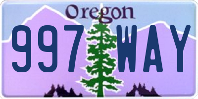 OR license plate 997WAY