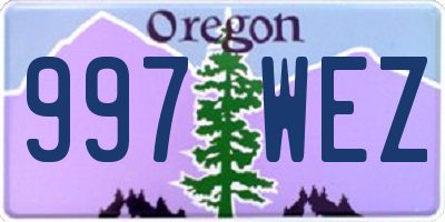 OR license plate 997WEZ