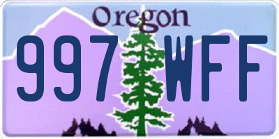 OR license plate 997WFF