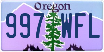 OR license plate 997WFL