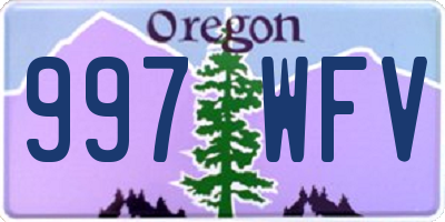 OR license plate 997WFV