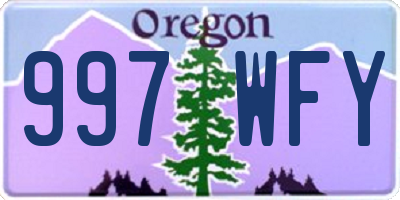 OR license plate 997WFY
