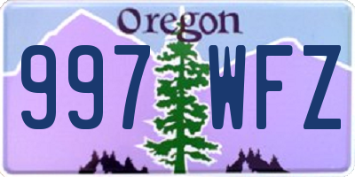 OR license plate 997WFZ