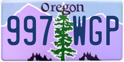 OR license plate 997WGP