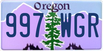 OR license plate 997WGR