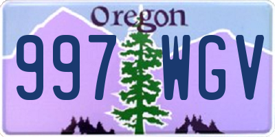 OR license plate 997WGV