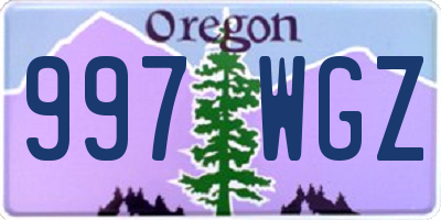 OR license plate 997WGZ