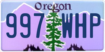 OR license plate 997WHP