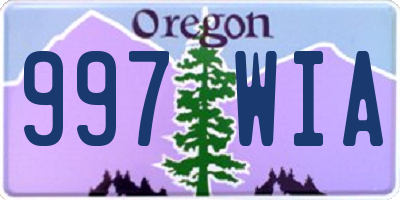 OR license plate 997WIA