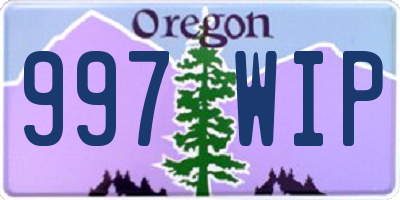 OR license plate 997WIP