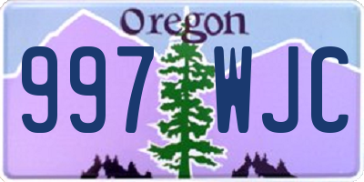 OR license plate 997WJC