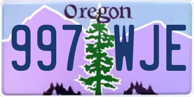 OR license plate 997WJE