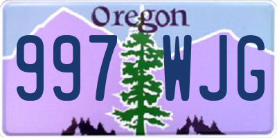 OR license plate 997WJG