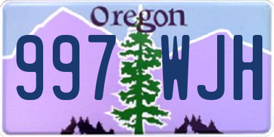 OR license plate 997WJH