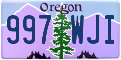 OR license plate 997WJI