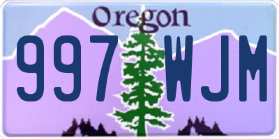 OR license plate 997WJM