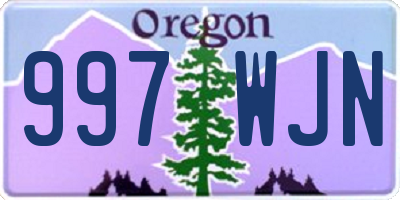 OR license plate 997WJN