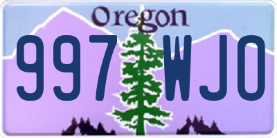 OR license plate 997WJO