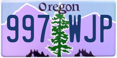 OR license plate 997WJP