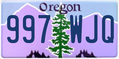 OR license plate 997WJQ