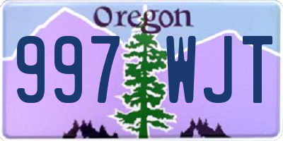 OR license plate 997WJT