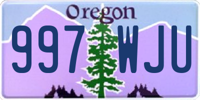OR license plate 997WJU