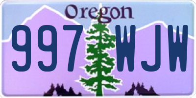 OR license plate 997WJW