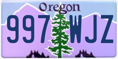 OR license plate 997WJZ