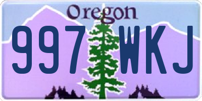 OR license plate 997WKJ