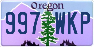 OR license plate 997WKP