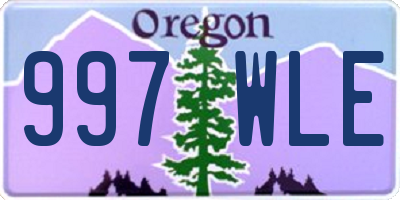 OR license plate 997WLE