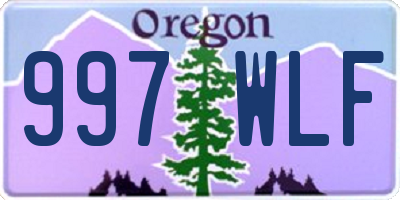 OR license plate 997WLF