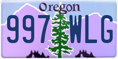 OR license plate 997WLG