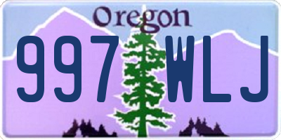OR license plate 997WLJ