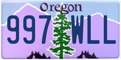 OR license plate 997WLL