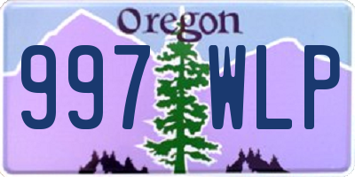 OR license plate 997WLP
