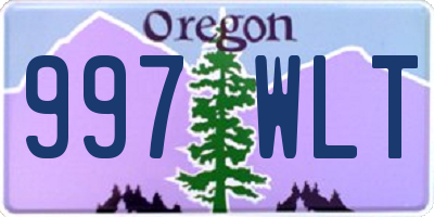 OR license plate 997WLT