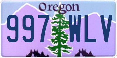 OR license plate 997WLV