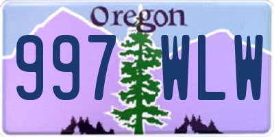 OR license plate 997WLW