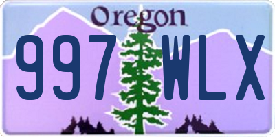 OR license plate 997WLX