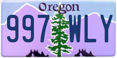 OR license plate 997WLY