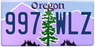 OR license plate 997WLZ